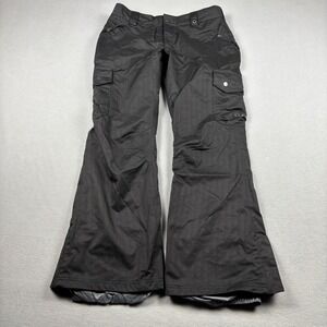 686 Womens Cargo Snowboard Pants Black Waterproof Insulated Snow Ski Pants 32x30